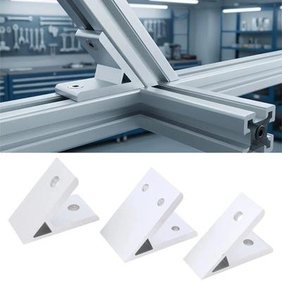 2020 3030 4040 4545 5050 6060 Corner Bracket Set 2Pcs 45 Degree Aluminum Angle Connector for Furniture Construction