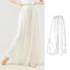 Classical Dance Pant Women Two Layers Side Slit Wide Leg Pants Loose Fit Flowing Trousers Stage Costumes Casual Lounge Yoga Wear