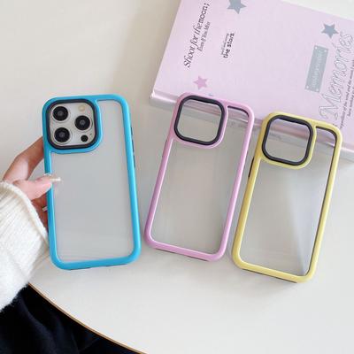 Anwendbar auf iPhone16 Macaron Handyhülle Sturzsicher Apple 15 Promax Matte Schutzhülle 14 Transparent