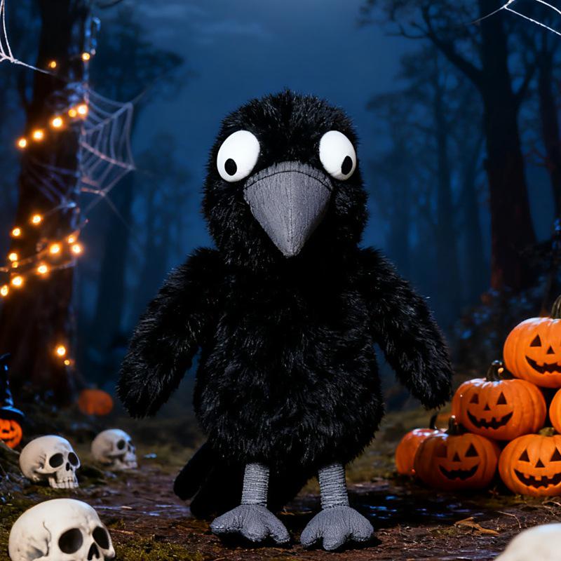 Halloween Night Owl & Friends Plush Toy Set: Hecate, Crow, Bat, Ghost