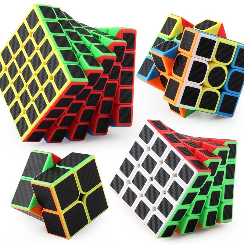 Set Cuburi Rubik din Fibră de Carbon Magic Dragon - 2x2, 3x3, 4x4, 5x5 Cuburi Puzzle Mate