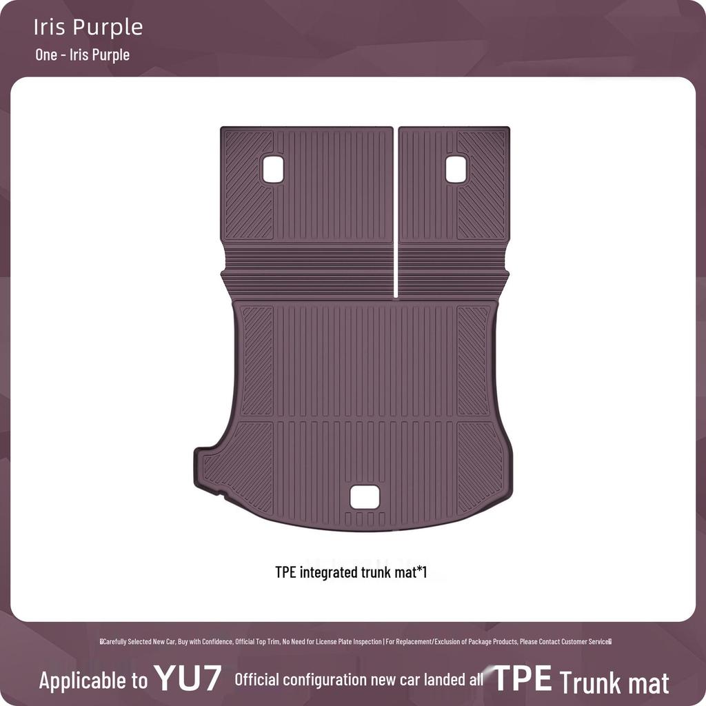 Xiaomi YU7 Trunk Mat - TPE Waterproof, Wear-Resistant, Full Coverage Tail Box Mat with Raised Edges.