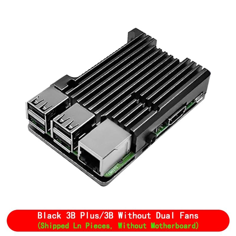 Pi 4 3 B 3B Plus Aluminum Case with Dual Cooling Fan Metal Shell Enclosure for RPI Raspberry Pi 4 3 Model