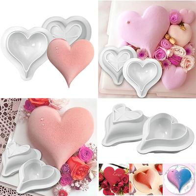 Decorative Candy Mold Non-stick Romantic Heart Shaped Design Dessert Mold Baking Tools