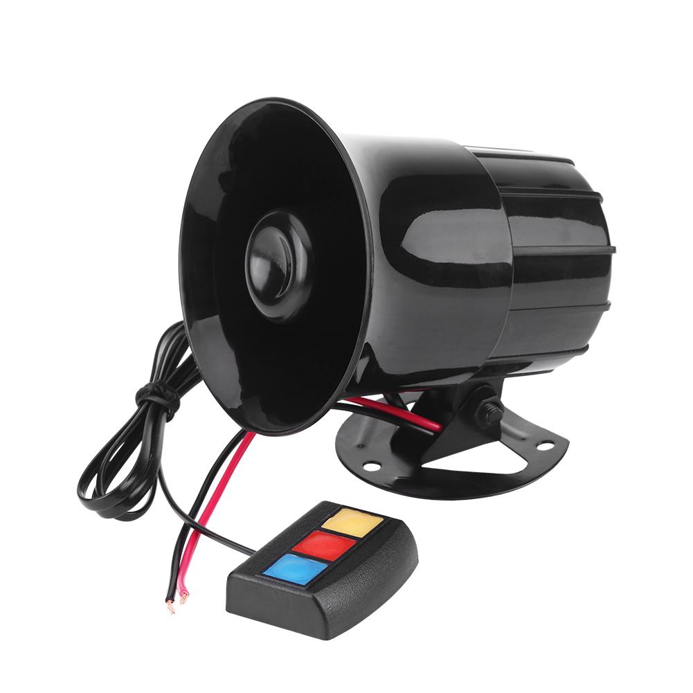 12V 30W Car Motorcycle Alarm Warning Siren Horn 3 Sound Loud Speaker