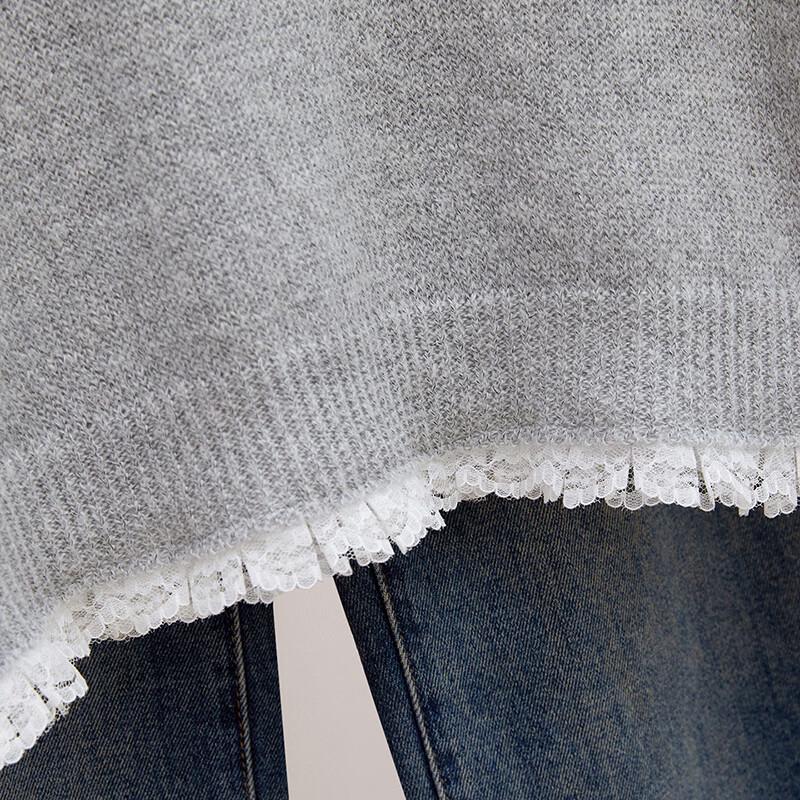 Women's Sequin 3D Floral Knitted T-shirt