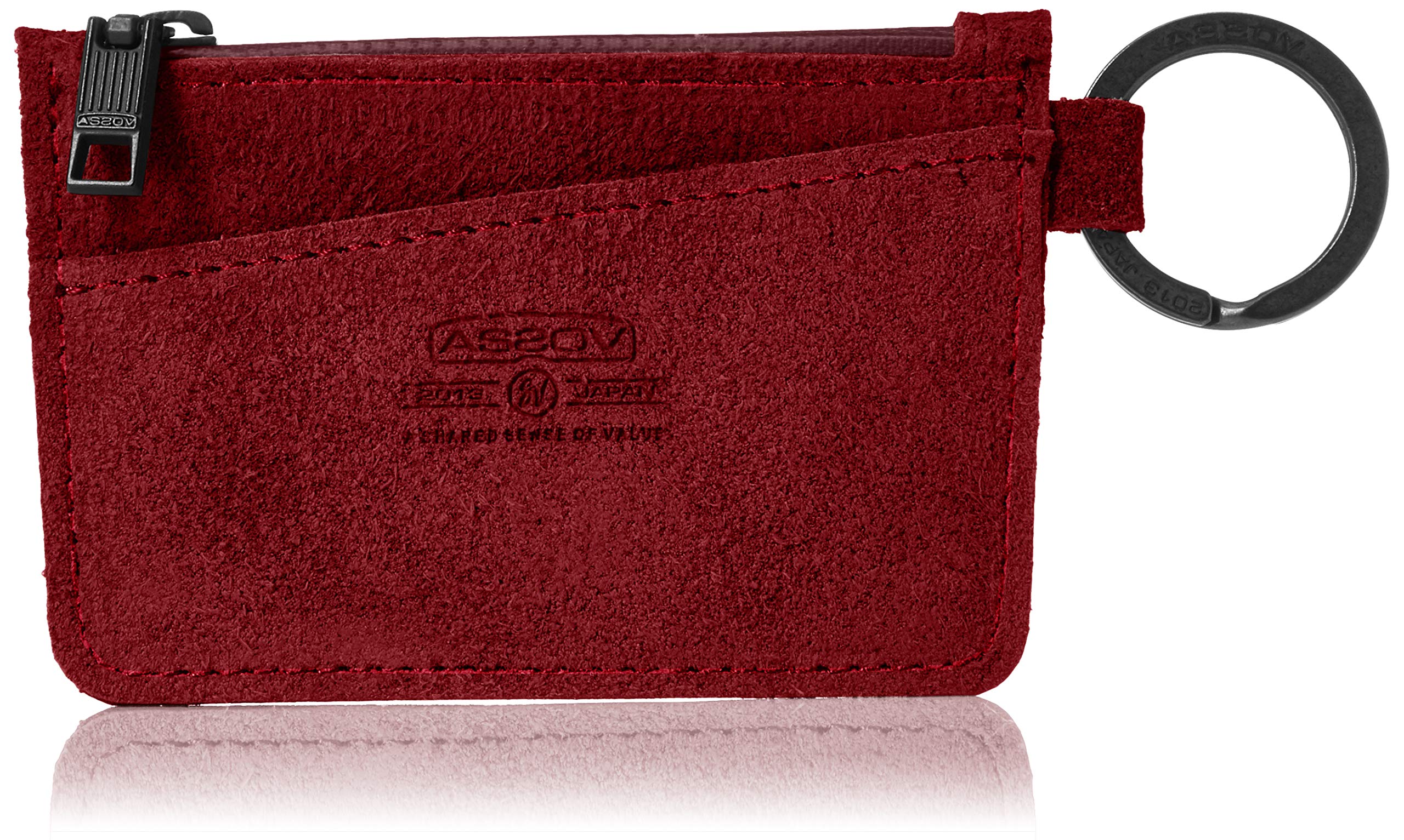 

ASSOB Water Proof Suede Compact Wallet in Wine винний