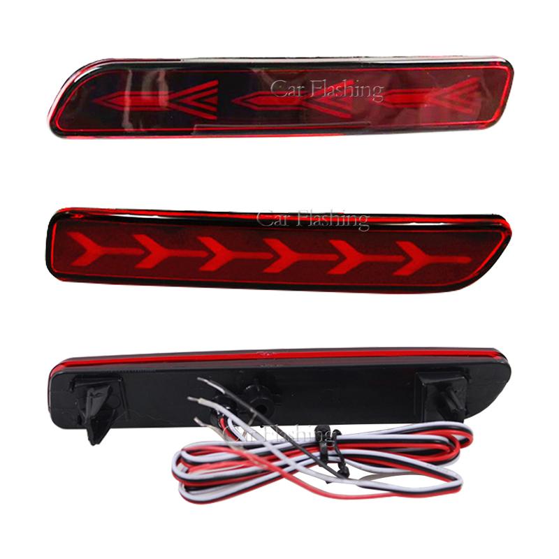 Car Flashing 2PCS For Suzuki Ertiga Ciaz Vitara S-Cross SX4 Splash Car Led Brake Lights Rear Bumper Lamp Reflector Tail Lamp