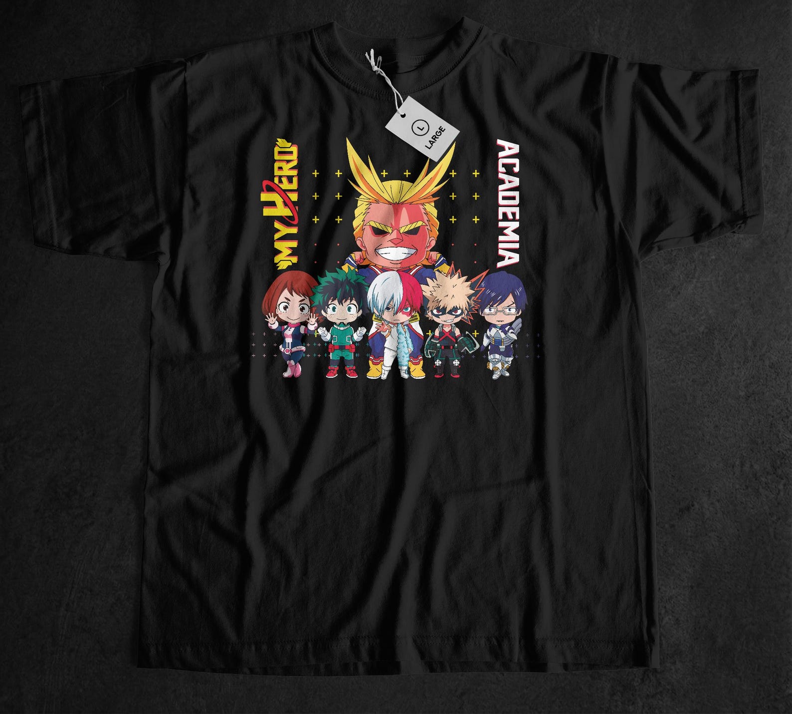 Unisex Anime Graphic Tee, Shonen Style, Japan Pop Culture, Hero School Theme, Manga Reader Audience, Gift for Student, Streetwear, Clothing 110