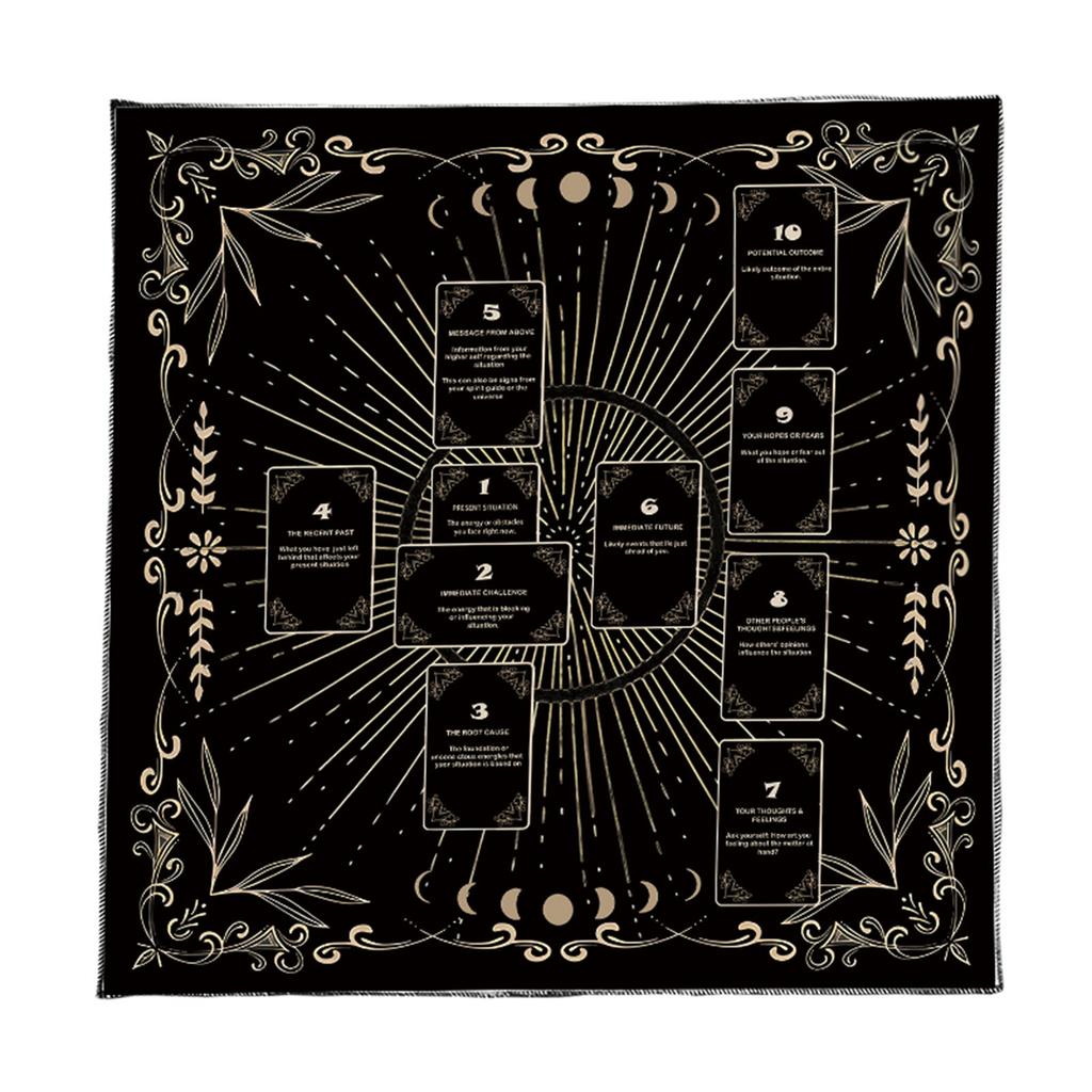 Tarots Tablecloth Altars Cloth Reading Card Astrologys Tablecloth Divinations Card Cloth Tapestry Wall Decoration