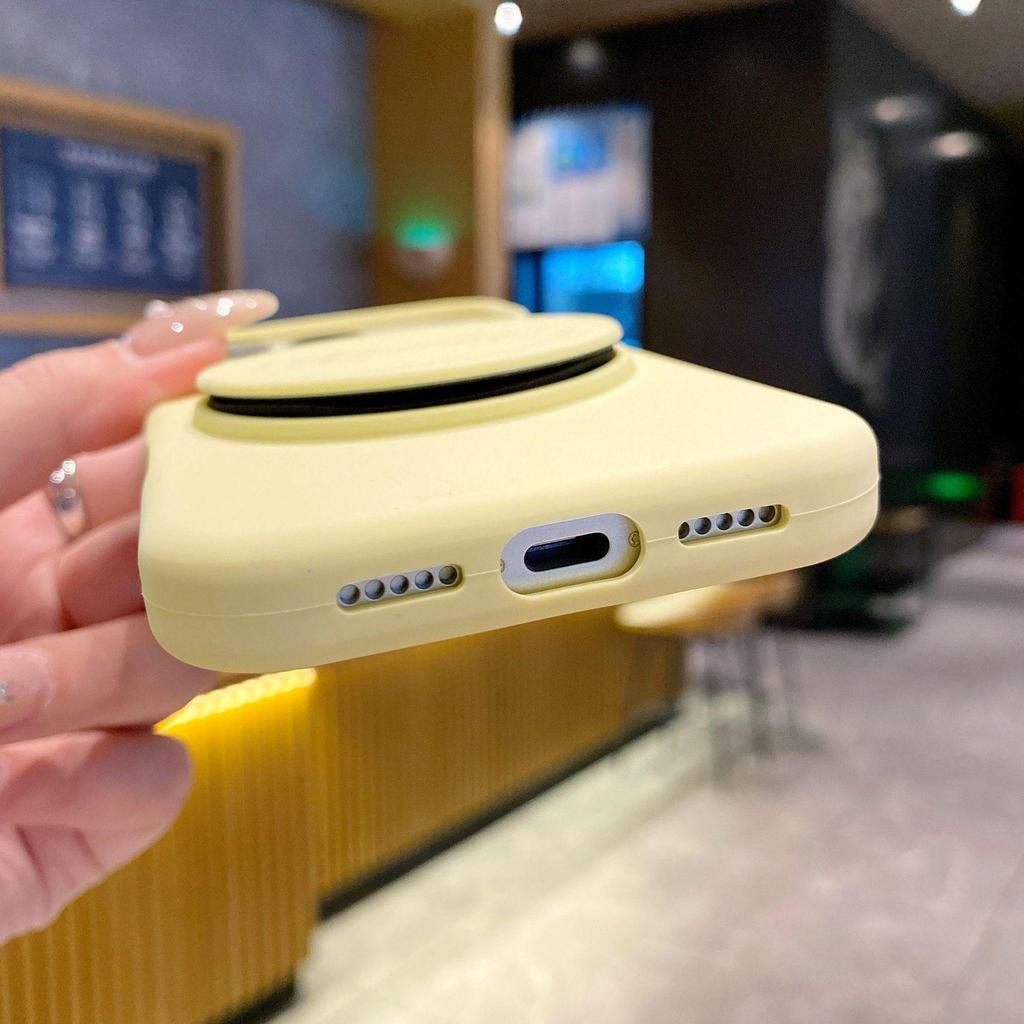 Bo Yang Drop-Proof Folding Stand Case for iPhone 17 - Liquid Silicone for Apple 16 Pro Max