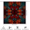 Abstract Geometric Shower Curtain Waterproof Fabric With Red, Blue, Orange, And Green Design For Bathroom Decorations In Various