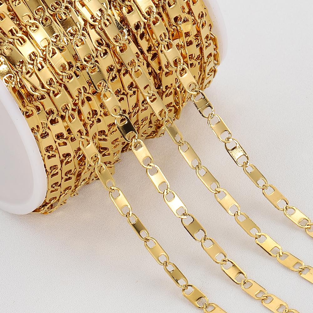 

No Fade 2Meters 1Meter Stainless Steel Chains Bulk Chain for Necklace Bracelet Jewelry DIY Component Handmade Crafts Accessories 1Meter