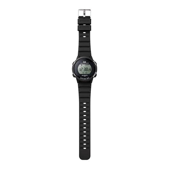 [Citizen Q&Q] Digital Radio-controlled Solar Watch (Black/Black) No Battery Replacement Required, Lightweight, Waterproof Watch (Urethane Belt/Easy