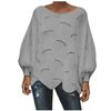 Women's Solid Color Casual Hollow Chain Link Loose Knitted  Sweater Sweater