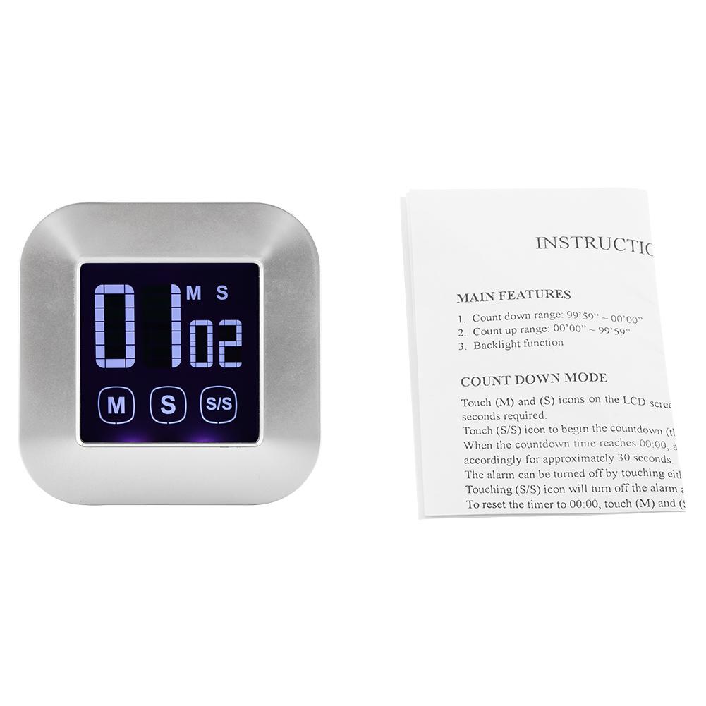 Große LED-Anzeige Küchentimer Elektronischer Touchscreen Elektronischer Digitaler Timer