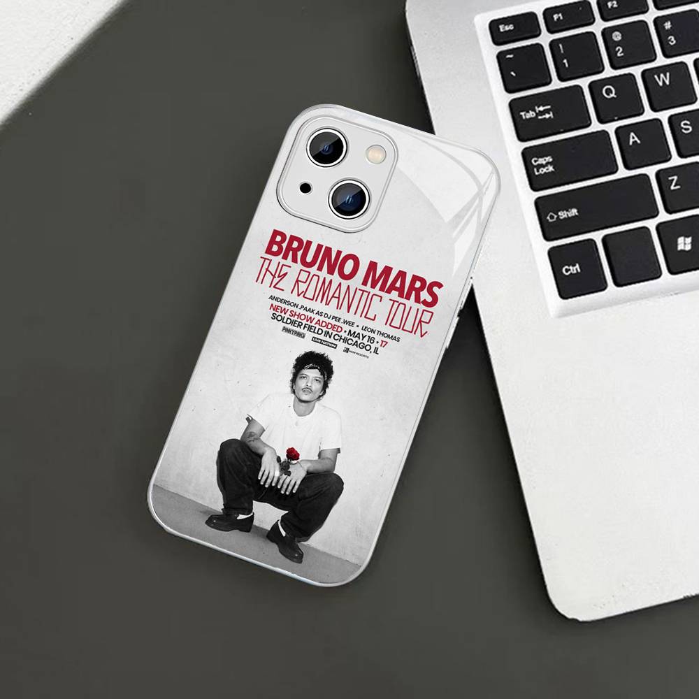 

Знаменитый Бруно Марс Романтичный Для iPhone 14 13 12 Mini 11 Pro XS Max X XR 14 Plus Закаленное Стекло Чехол iphone 14