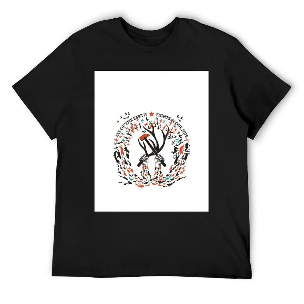 All of the Earth Fights by Our Side T-Shirt Cotton Man T-shirts Graphic T Shirts Plus Size Clothes Designer T Shirt Men