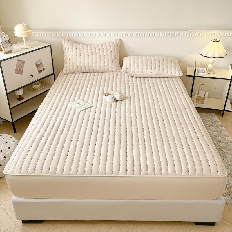 New Mattress Single-piece Padded Thickened Four-season Universal Model Non-slip and Anti-dirty Fixed Simmons Mattress Protective Cover