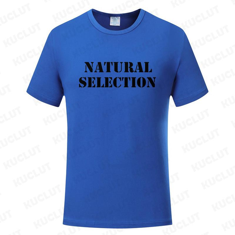 Natural Selection Printing Man T-shirts Evolution Graphic T Shirts Fashion Streetwear Harajuku Tops Male Oversized Clothing