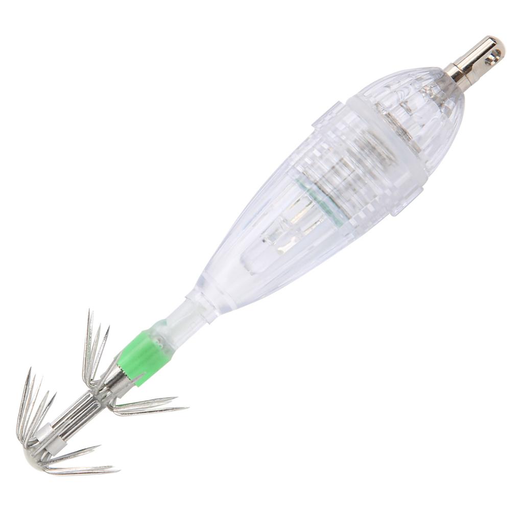 Fishing LED Lure Light Squid Shape White Light Color Bait Underwater Lure Lamp with Hook