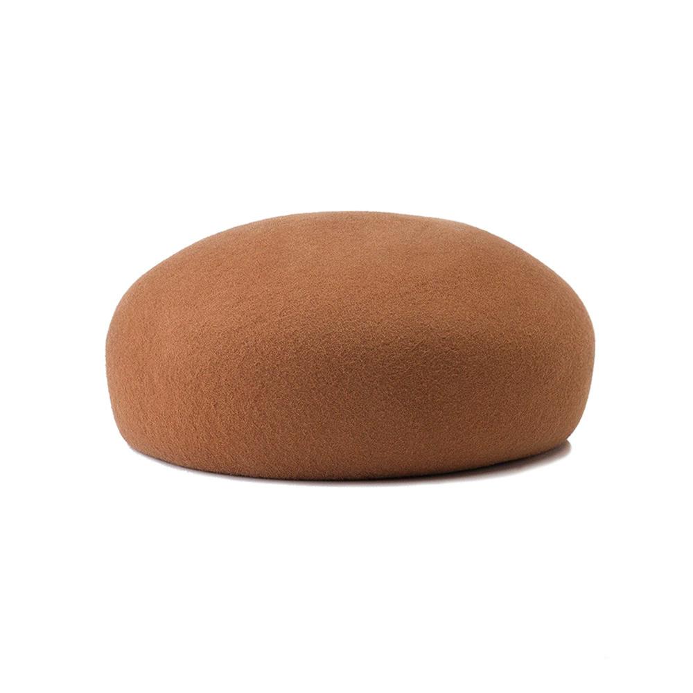 Winter New French Vintage Round Top 100% Wool Fedoras Hat Wedding Church Party Pillbox Caps Warm Women Hard Top Felt Berets Hat