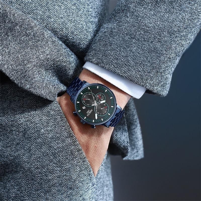 NIBOSI Brand New Quartz Watch Enhanced Personality Men's Watch Luminous Waterproof Multi-functional Watch