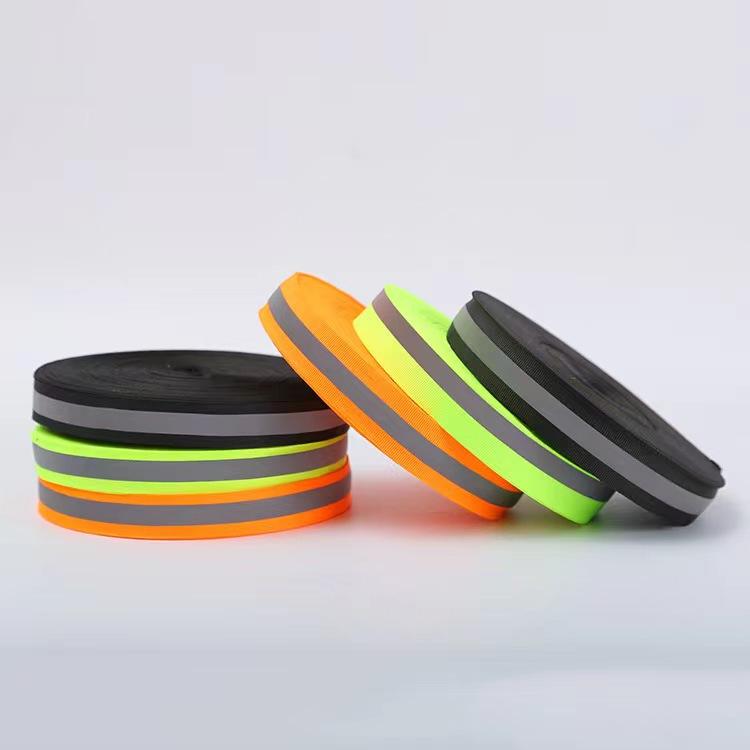 Luminous Reflective Strip Sanitation Clothing Apparel Warning Tape Color Polyester Reflective Webbing Handmade Diy Accessories Rope