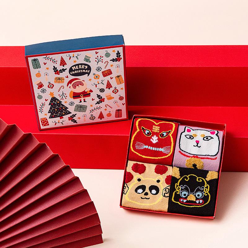 2022 Women's Christmas Gift Set: Cute Japanese-Style Cartoon Mid-Calf Cotton Socks