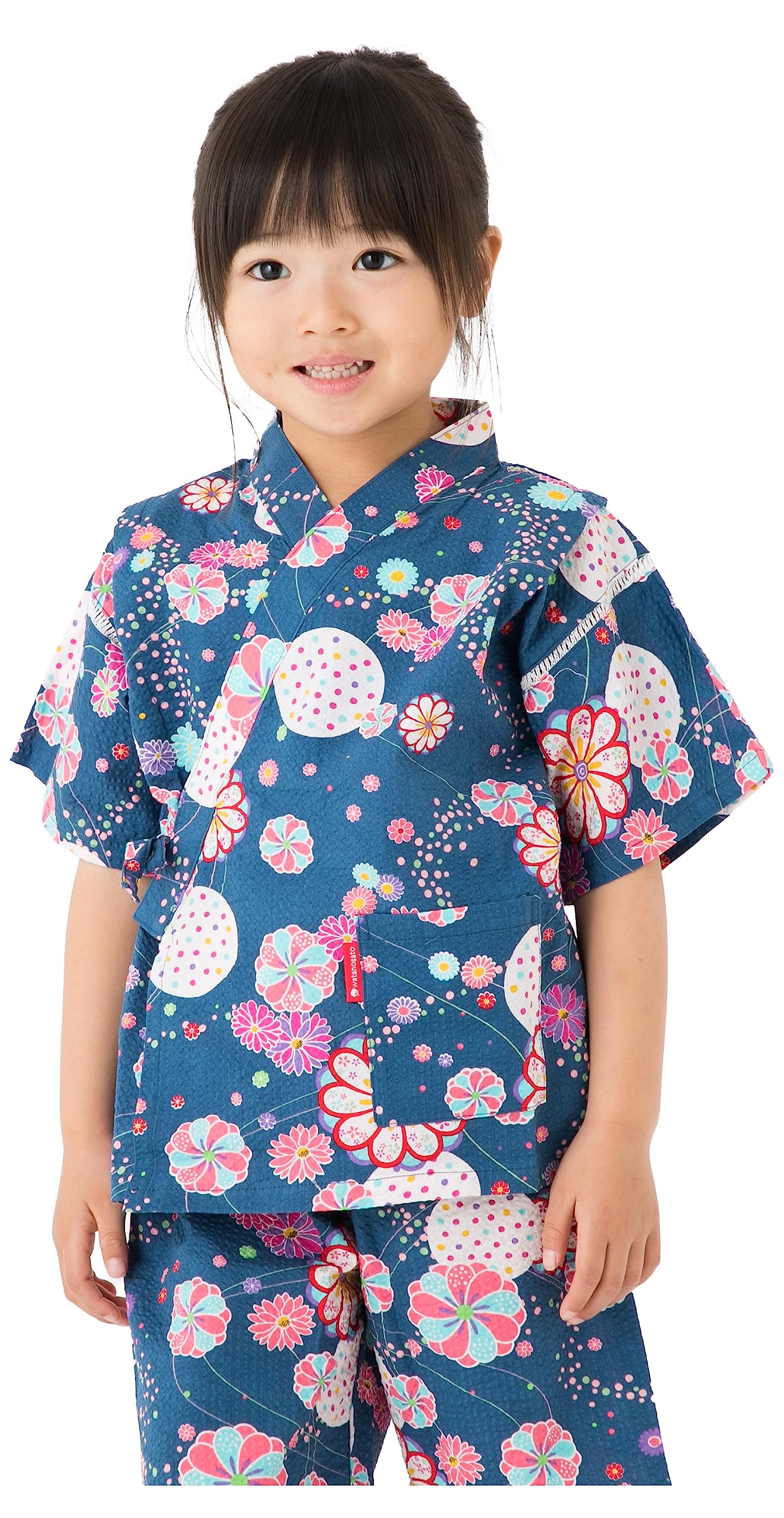 

Ватаносато Размер Вафельная ткань Джинбей 130/Темно-синий Для девочек