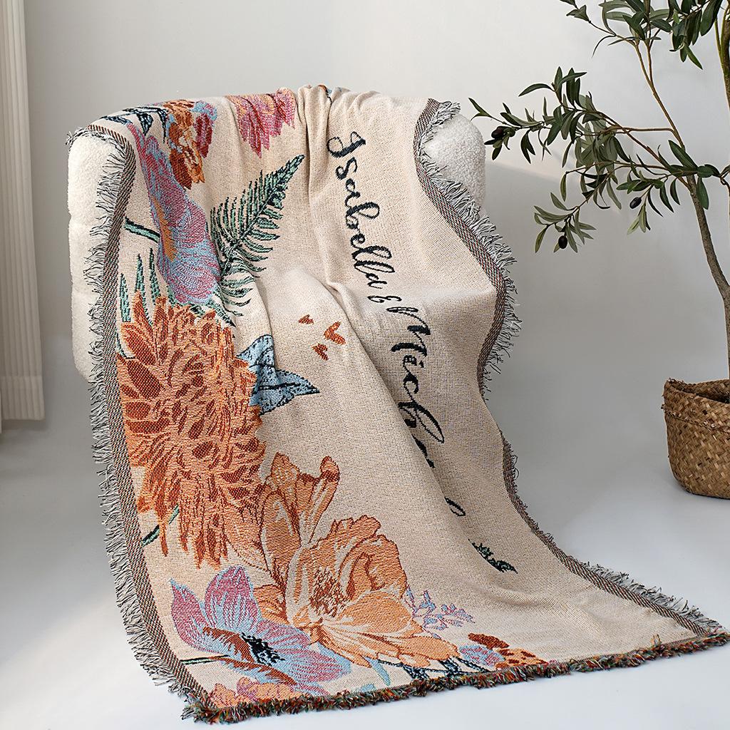 

Bohemian Guesthouse Style Outdoor Picnic Mat Reusable Sofa Cover Blanket Decorative Couch Throw for Outdoor Camping and Home 85X180CM