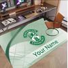 Personalized Crystal Velvet Carpet Hibernian FC Pattern Non Slip Floor Rug