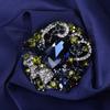 Bohemian Crystalline High End Classic Temperament All Match Large Glass Rhinestone Pin Brooch JewelryLuxury Jewelry
