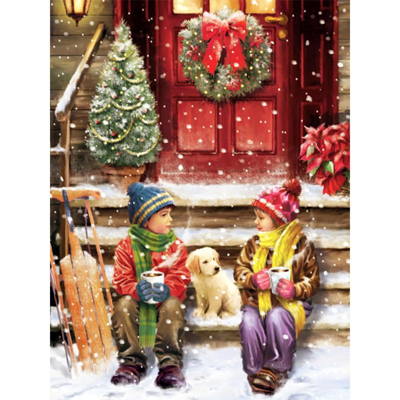 

5D Diy алмазная живопись мультфильм детский набор для вышивки крестом полная круглая вышивка мозаика художественная картина из горного хрусталя Рождественский подарок Full Round 20x30CM