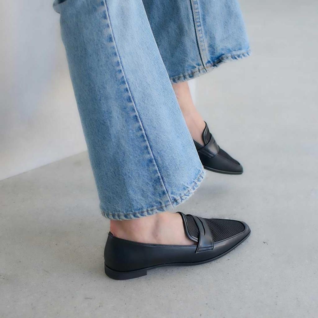Carino CAUK52017 Dame Loafers, Svart, Størrelse 23.5cm