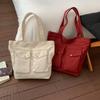 Large Capacity Multi-Pocket Canvas Bag Women's Shopping Bag Student Shoulder Bag
