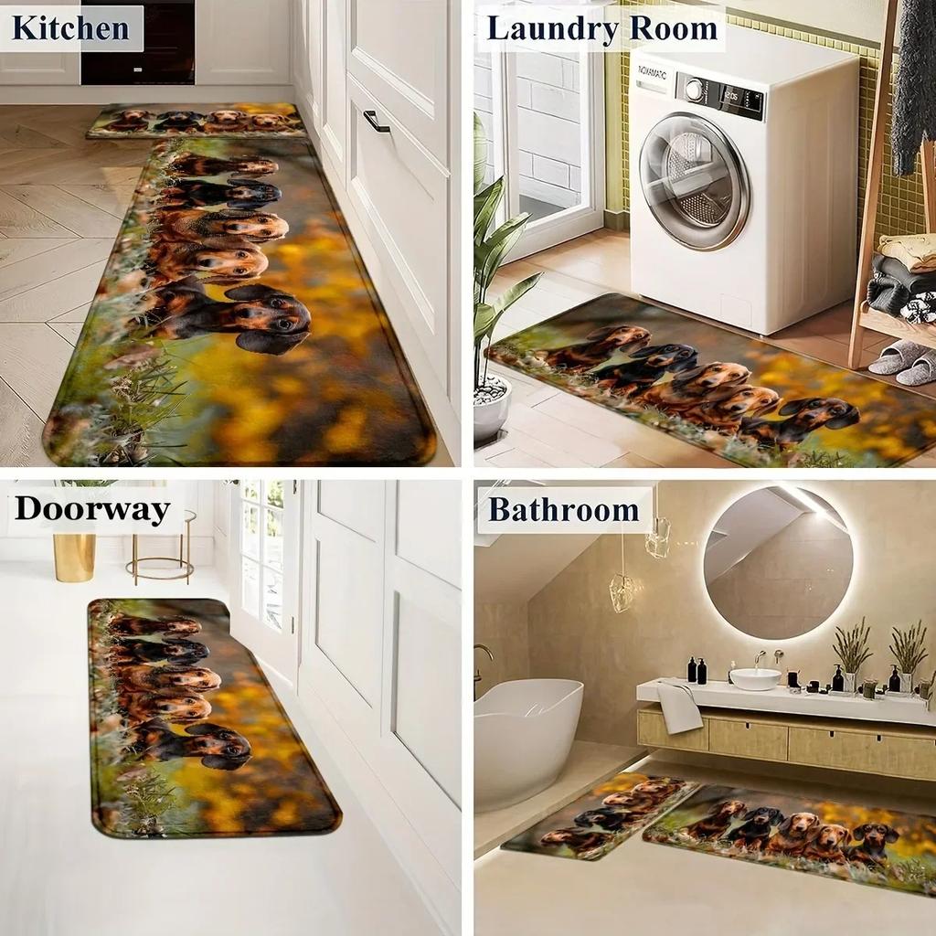 1PC Leuke Cartoon Katten Patroon Keukenkleden Antislip Deurmatten Pop Woonkamerkleden Badmat Tapijt voor Huis Wastafel Wasruimte Decor