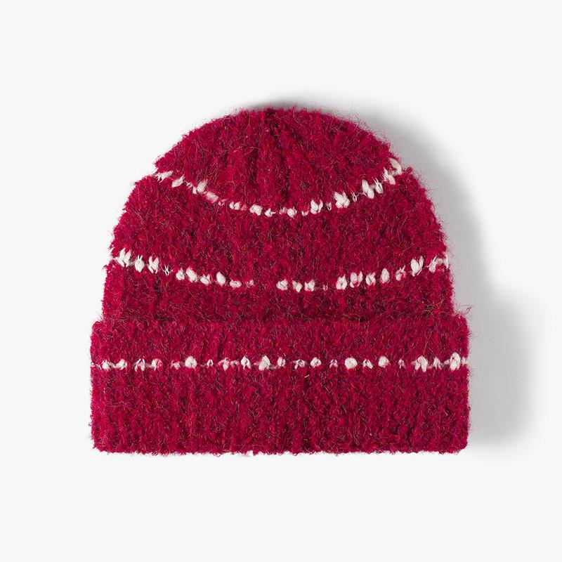 Wool Blend Knit Hat For Women Winter Fashion Casual With Windproof And Breathable Features