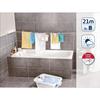 Séchoir mural Leifheit Rollfix 210 Longline 83040, étendoir mural dépliable avec 5 fils de 4,20m, pour intérieur et extérieur, blanc