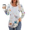 Long Sleeve Shirts For Women Tops Dressy Casual Blouses Pleated Scooped Neck Tunic Tops