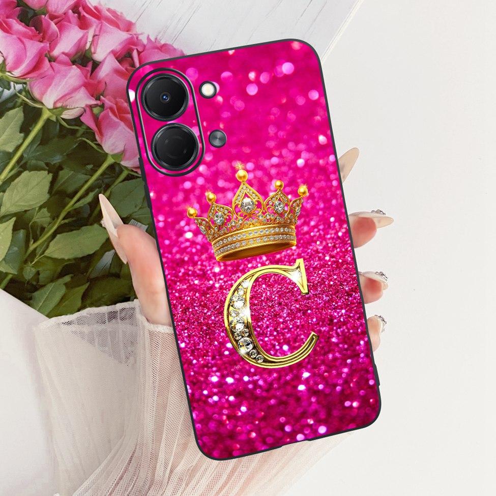Phone Case For Tecno Spark Go 3 Cover Silicone Luxury Letters Crown Soft Funda For Techno Spark Go 3 KN3 Casing