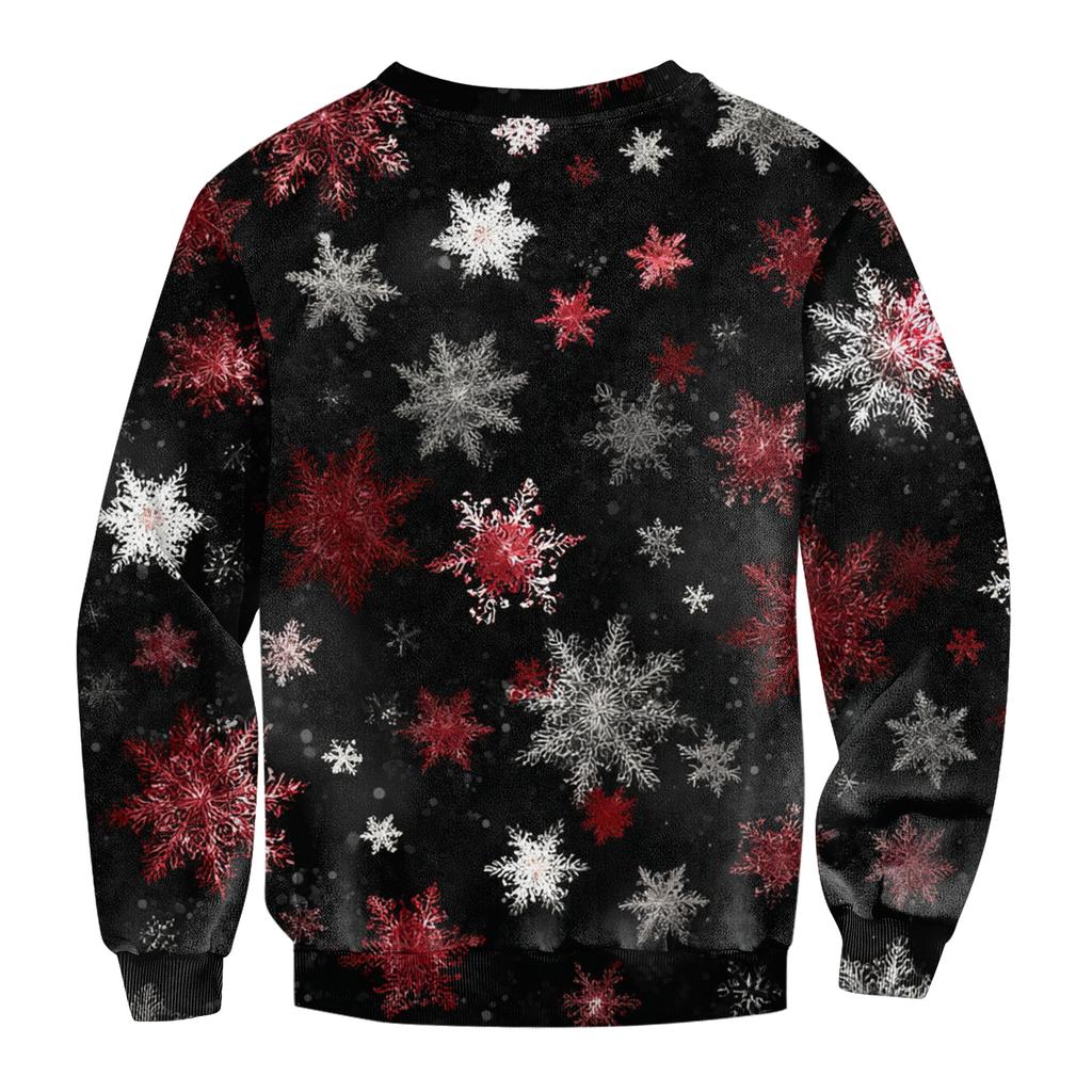 Men's Casual Fashion Printed Round Neck Pullover Sweatshirt