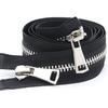 Fermeture éclair - byahoga - metal-silver-tw-4911 - 65 cm - double sens - noir