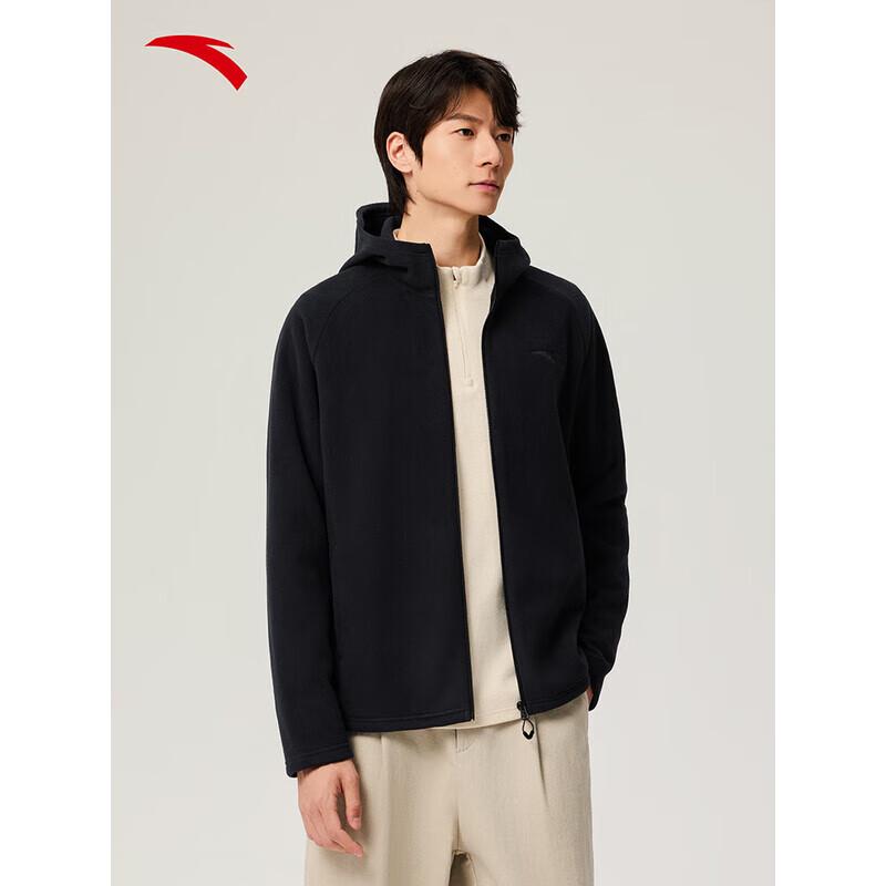 Anta Men's Lightweight Warm Hooded Fleece Jacket