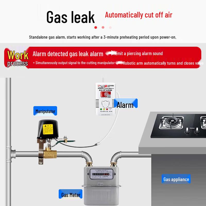 Natural Gas Leak Detector with Auto Shut-off
