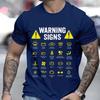 T Shirt for Men Clothing Funny Driving Warning Signs 101 Auto Mechanic Gift Driver Men Tshirt Summer Tee Shirts Clothes Y2k Tops