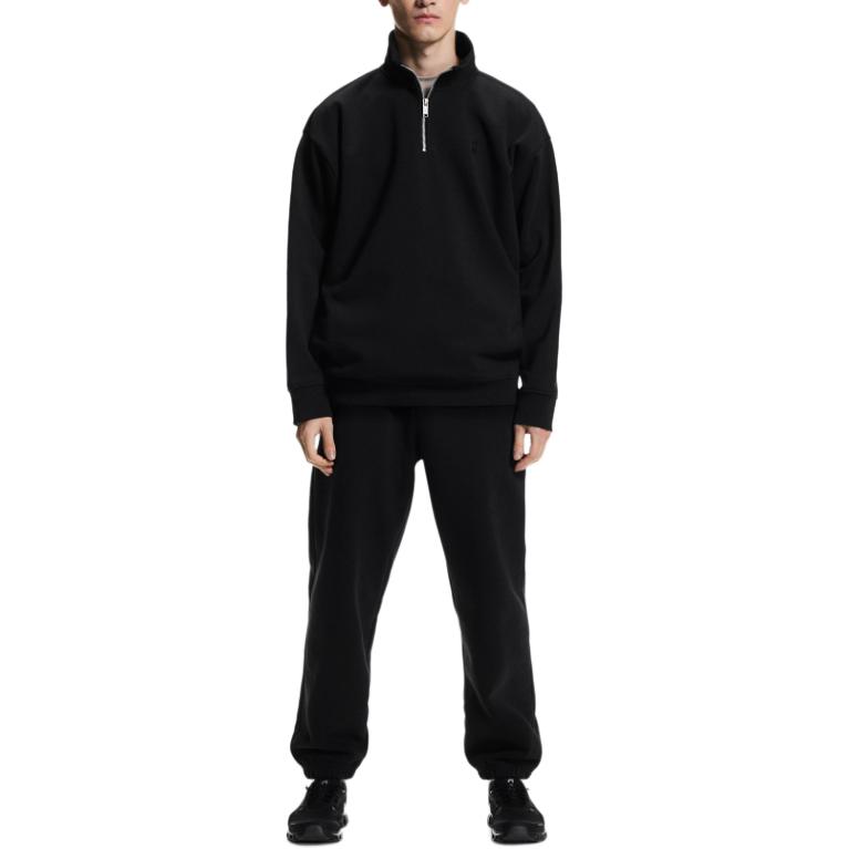 On Club Collective Stand Collar Drop Shoulder Lg Sleeve Solid Color Sweatshirt Men sweatshirt 1MG10730553