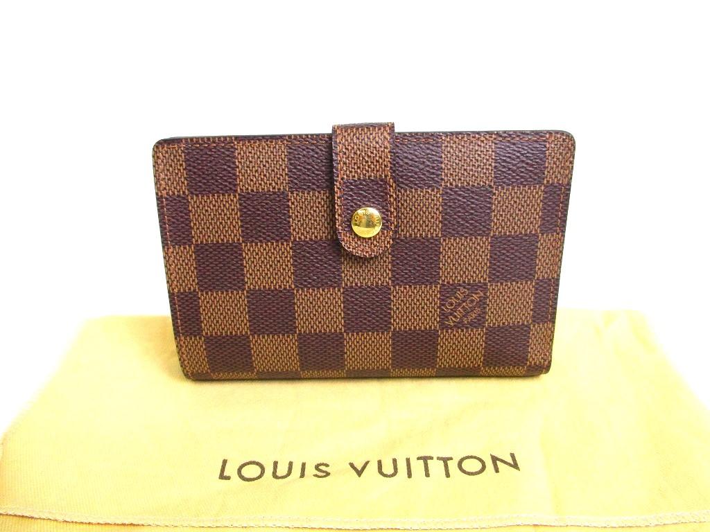 

Автентичний гаманець LOUIS VUITTON Damier з коричневої шкіри Viennois #a185 Refurbished