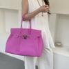 Borsa a Tote Trasparente in Gelatina PVC con Chiusura Borsa a Spalla Grande Capacità per Uso Quotidiano