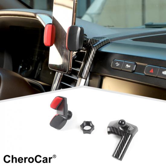 Car Phone Holder Mount Mobile Phone Bracket Stand For Ford F150 15+ Carbon Fiber